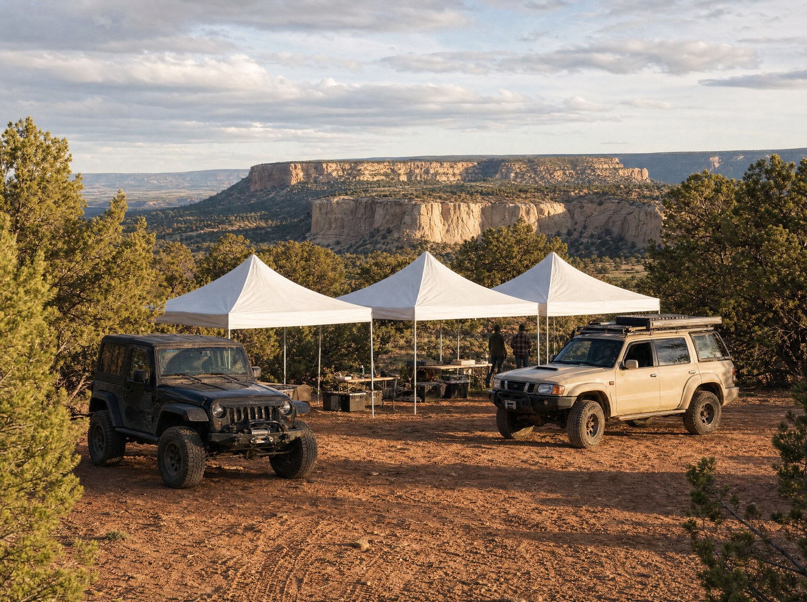 The high-desert property at sunrise