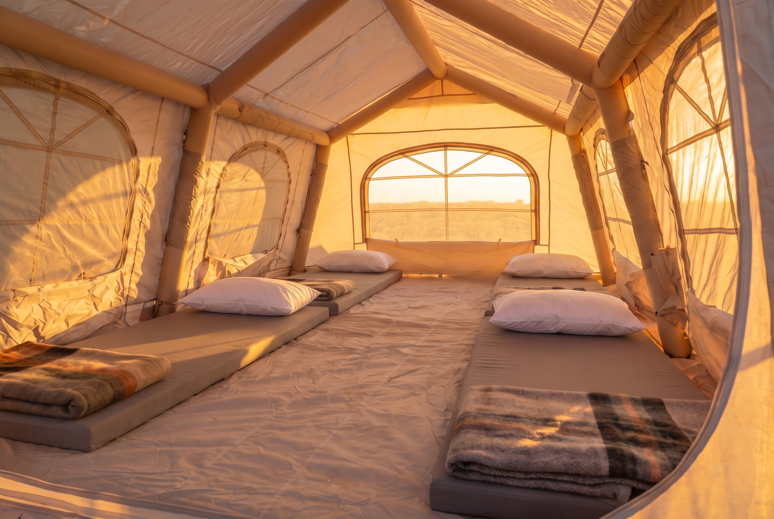 VIP dorm tent — detail view